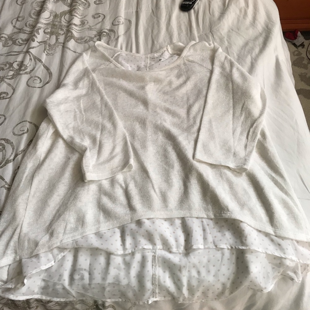 Cream split back insert top - Picture 3 of 3
